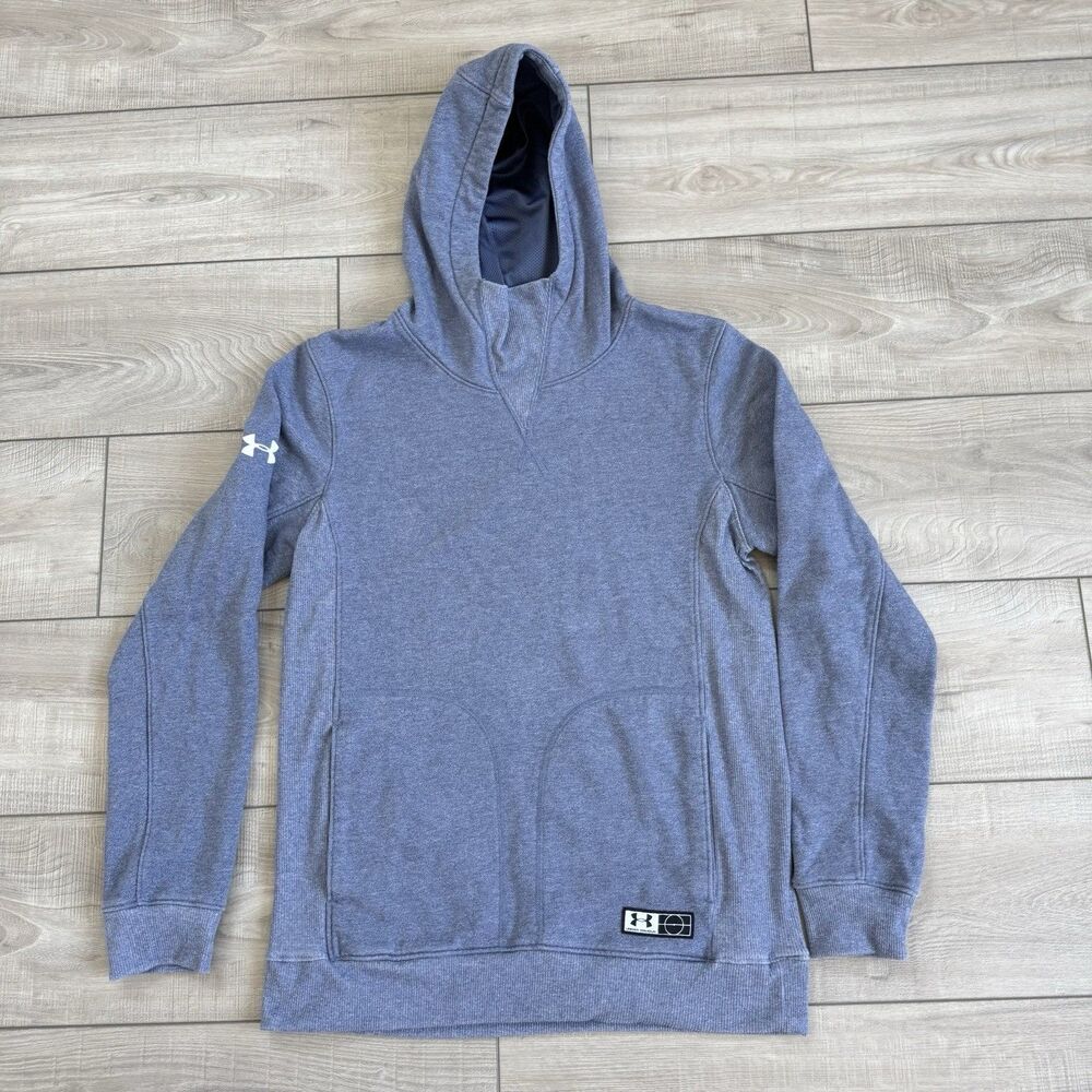 Under Armour Hoodie Women's Steel Blue Fitted Cold Gear Sweater Athletic, size S